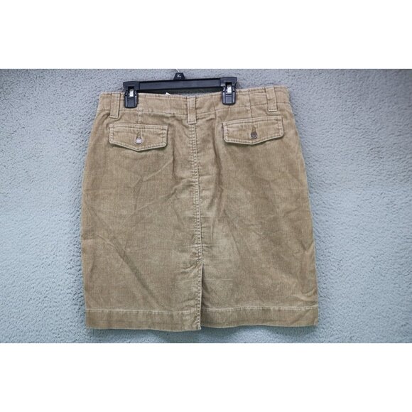 Eddie Bauer Tan Corduroy Stretch Skirt-Size 12-Pockets-Lagenlook - Picture 11 of 13